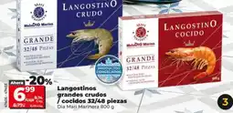 Dia Dia mari marinera - langostinos grandes crudos 32/48 piezas 800 g oferta