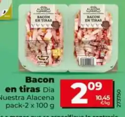 Dia Dia nuestra alacena - bacon en tiras pack-2 x 100 g oferta