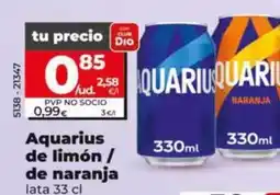 Dia Aquarius - de limon / de naranja lata 33 cl oferta