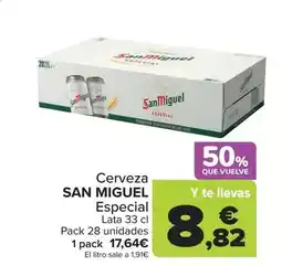 Carrefour San miguel - cerveza especial oferta