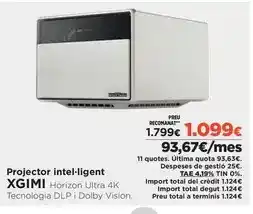 El Corte Inglés Xgimi - projector intelligent oferta