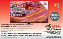 El Corte Inglés Samsung - televisor neo qled miniled tq55qn90fatxxc oferta