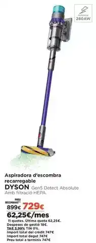 El Corte Inglés Dyson - aspiradora d'escombra recarregable oferta