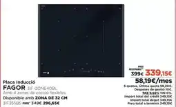 El Corte Inglés Fagor - placa inducción 3if-zone40bl oferta