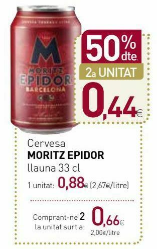 Condis Cerveza moritz oferta
