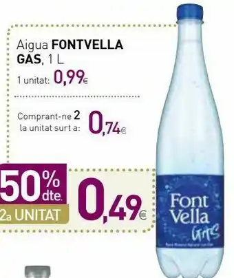 Condis Agua con gas font vella oferta