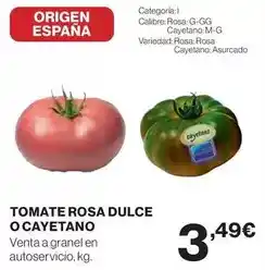 Hipercor Origen - tomate rosa dulce o cayetano oferta