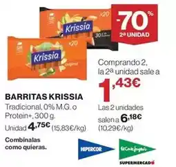 Hipercor Krissia - barritas oferta