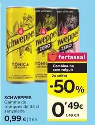 Caprabo Schweppes - gamma de toniques oferta