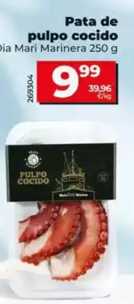 Dia Dia mari marinera - pata de pulpo cocido oferta