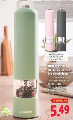 Lidl Silvercrest - molinillo eléctrico de sal pimiento oferta