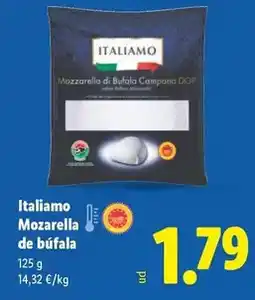 Lidl Italiamo - mozzarella di bufala oferta