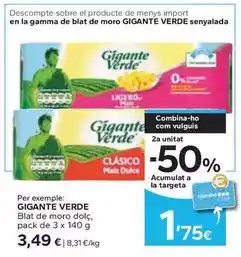 Caprabo Gigante verde - blat de moro dolc oferta
