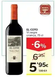 Caprabo El coto - vi negre criança oferta