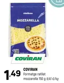 Coviran Coviran - formatge ratllat mozzarella oferta