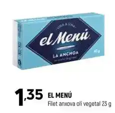 Coviran El menu - filet anxova oli vegetal oferta