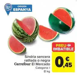 Carrefour Market Carrefour - síndria sencera ratllada o negra el mercado oferta