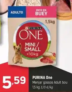 Coviran Purina one - menjar gossos adult bou oferta