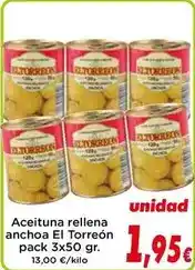 Proxi El torreón - altorreón aceituna rellena anchoa oferta