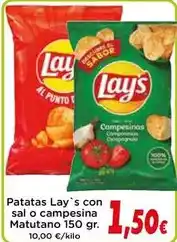Proxi Lay's - patatas con sal o campesina matutano oferta