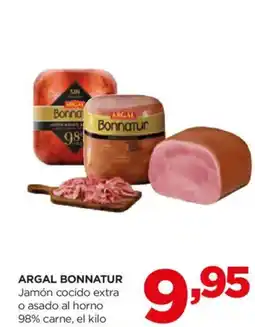 Alimerka ARGAL BONNATUR Jamón cocido extra o asado al horno 98% carne oferta