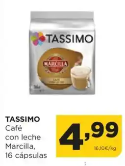 Alimerka TASSIMO Café con leche Marcilla, 16 cápsulas oferta
