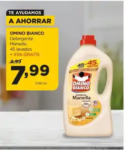 Alimerka OMINO BIANCO Detergente Marsella, 45 lavados oferta