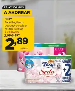 Alimerka FOXY Papel higiénico bouquet o seda ph neutro, 4 rollos oferta