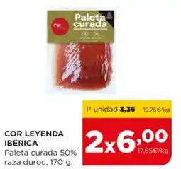 Alimerka COR LEYENDA IBÉRICA Paleta curada 50% raza duroc oferta