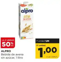 Alimerka ALPRO Bebida de avena sin azúcar oferta