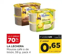 Alimerka LA LECHERA Mousse café o de limón oferta