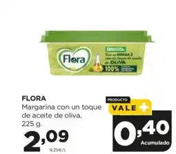 Alimerka FLORA Margarina con un toque de aceite de oliva, oferta