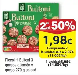 FROIZ Piccolini Buitoni 3 quesos o jamón y queso oferta