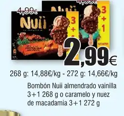 FROIZ Bombón Nuii almendrado vainilla 3+1 o caramelo y nuez de macadamia oferta