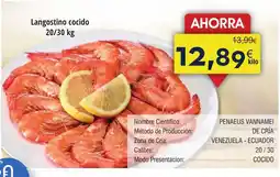 FROIZ Langostino cocido oferta