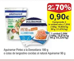FROIZ AGUINAMAR Pintxo a la Donostiarra o colas de langostino cocidas al natural Aguinamar oferta