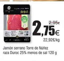 FROIZ Jamón serrano Torre de Núñez raza Duroc 25% menos de sal oferta