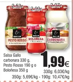 FROIZ Salsa Gallo carbonara oferta