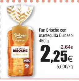 FROIZ DULCESOL Pan Brioche con mantequilla oferta