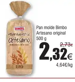 FROIZ Pan molde Bimbo Artesano original oferta