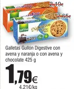 FROIZ Galletas Gullón Digestive con avena y naranja o con avena y chocolate oferta