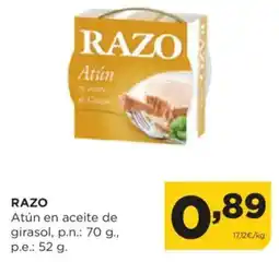 Alimerka RAZO Atún en aceite de girasol oferta