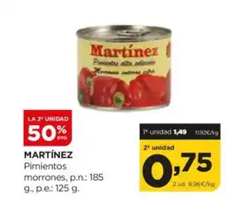 Alimerka MARTÍNEZ Pimientos morrones oferta