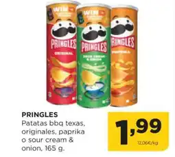 Alimerka PRINGLES Patatas bbq texas, originales, paprika o sour cream & onion oferta