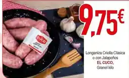 Masymas El cuco - longaniza criolla clasica o con jalapeños oferta