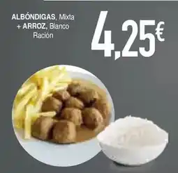 Masymas Blanco - albóndigas, mixta + arroz oferta
