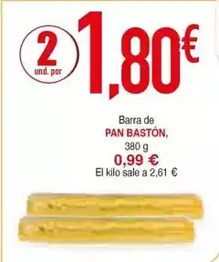 Masymas Barra de pan baston oferta