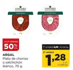 Alimerka Argal - plato de chorizo o salchichon iberico oferta