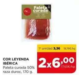 Alimerka Leyenda ibérica - paleta curada 50% raza duroc oferta