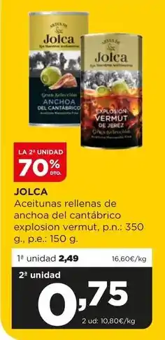 Alimerka Jolca - aceitunas rellenas de anchoa del cantabrico oferta